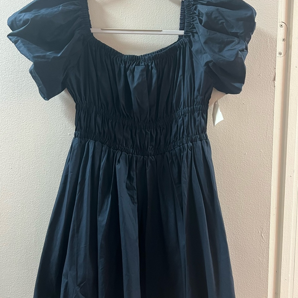 navy baby doll dress